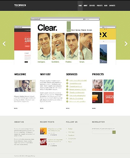 White Web Design WordPress Theme by Cowboy TMT
