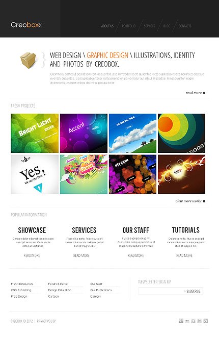 White Web Design Joomla Template by Delta TMT