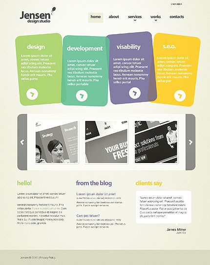 White Web Design Drupal Theme by Hugo TMT