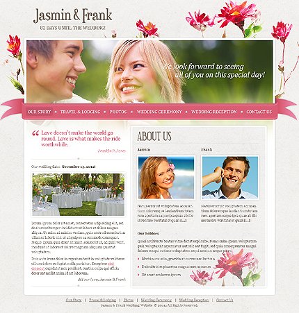 White Wedding Planner Joomla Template by MariArti TMT