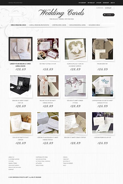 White Wedding Shop Magento Theme by Hermes TMT