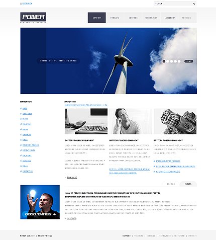 White Wind Energy Drupal Theme by Astra TMT