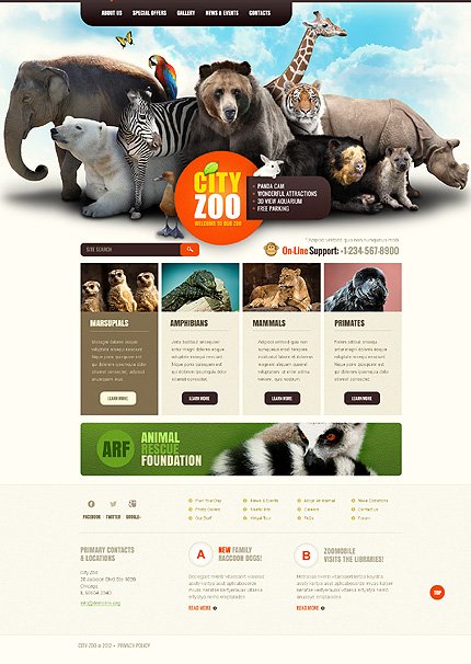 White Zoo Joomla Template by Delta TMT