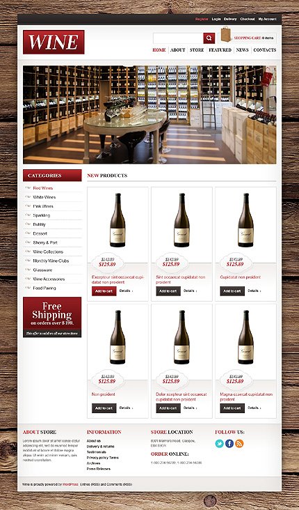 Wine Online Jigoshop Themes  TMT