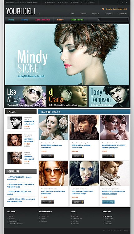 Your Ticket Site Templates  TMT