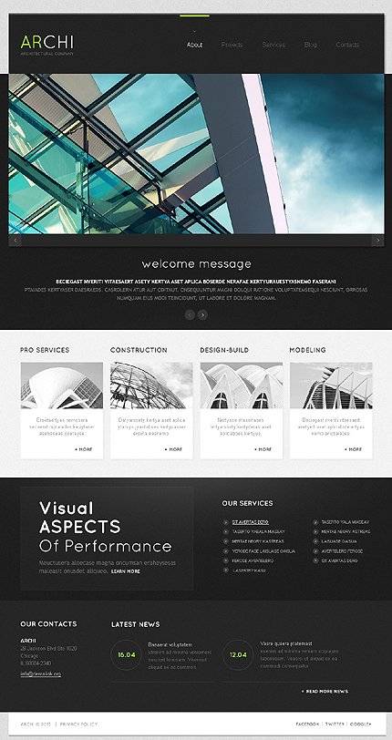 Black & White Architecture Joomla Theme by Delta Joomla  TMT