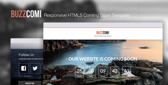 BuzzComi - Responsive HTML5 Coming Soon Template