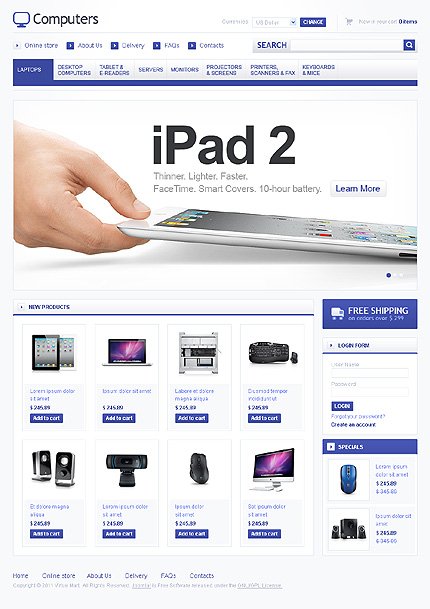 Computer Supplies VirtueMart Templates  TMT