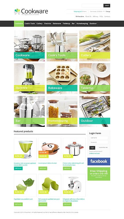 Cook's Tools VirtueMart Templates  TMT