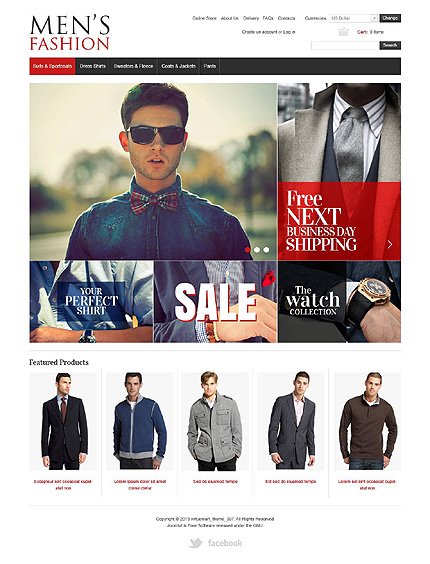 Men's Fashion VirtueMart Templates  TMT