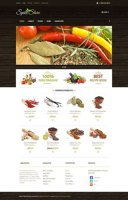 White & Black Spice Shop Jigoshop Theme by Delta Jigoshop Themes  TMT