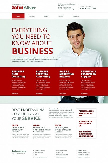 White Moto CMS HTML Template by Glenn Moto CMS HTML Templates  TMT