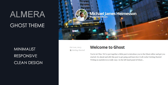 Almera Minimalist Responsive Ghost Theme