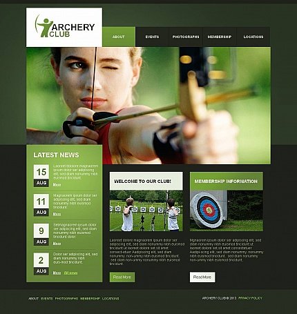 Black & Green Moto CMS HTML Template by Mercury Moto CMS HTML Templates  TMT