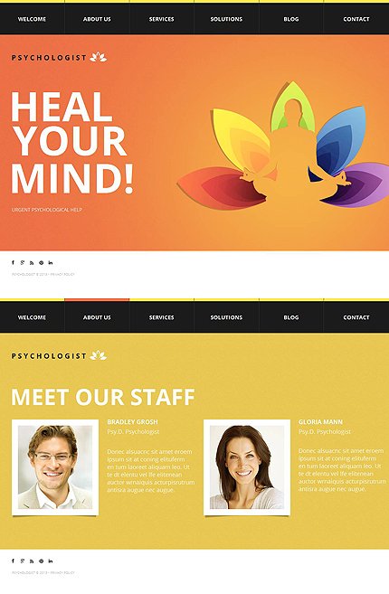 Orange & White Moto CMS HTML Template by Cowboy Moto CMS HTML Templates  TMT