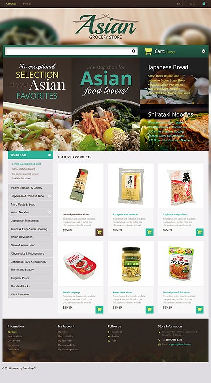 White & Black Grocery Store PrestaShop Theme by Hermes PrestaShop  TMT