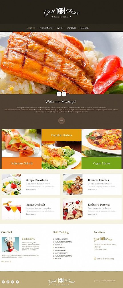 White & Black Moto CMS HTML Template by Delta Moto CMS HTML Templates  TMT