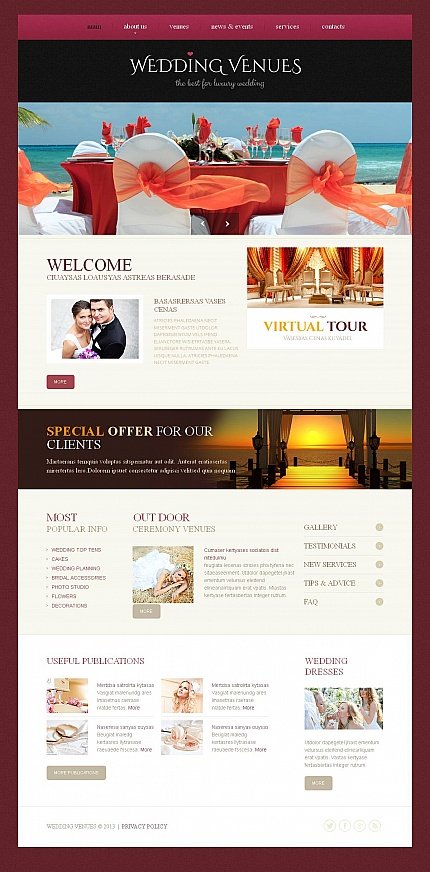 White & Brown Moto CMS HTML Template by Delta Moto CMS HTML Templates  TMT