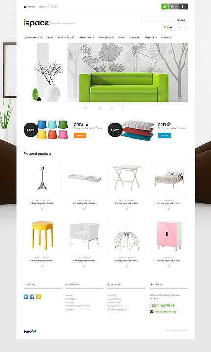 White Furniture PrestaShop Theme by Delta PrestaShop  TMT