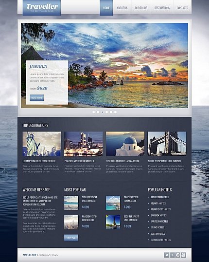 Black & Grey Moto CMS HTML Template by Hinoriko ID131788Moto CMS HTML Templates TMT
