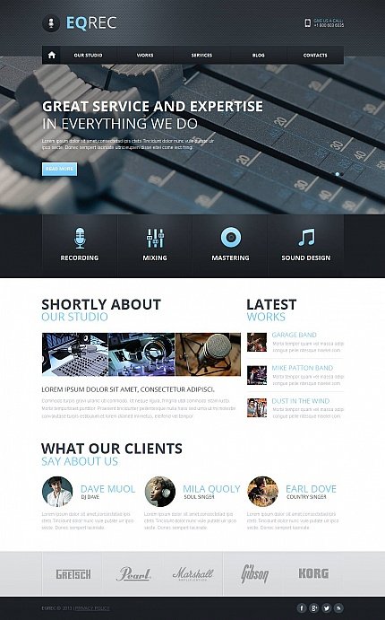 White & Black Moto CMS HTML Template by Ares ID2449 Moto CMS HTML Templates TMT