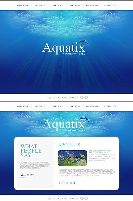 White & Blue Moto CMS HTML Template by Delta Moto CMS HTML Templates  TMT