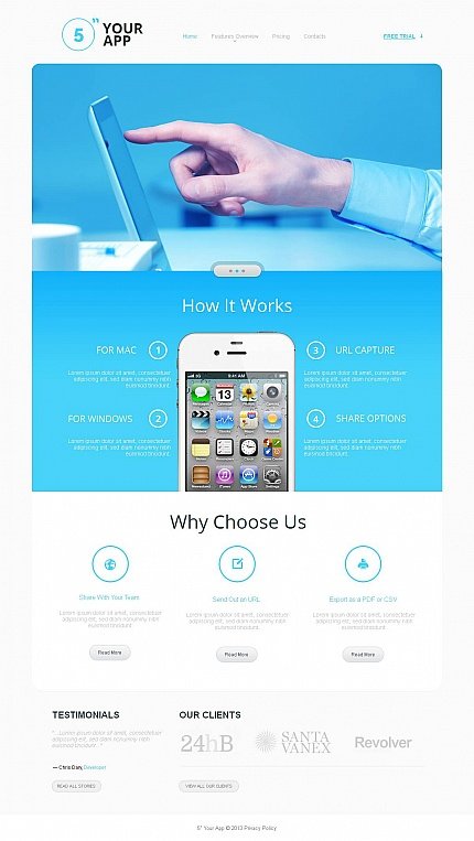 White & Cyan Moto CMS HTML Template by Astra ID178497Moto CMS HTML Templates TMT