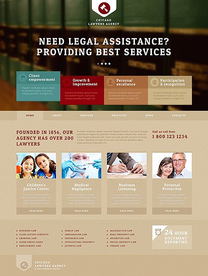Green & Black Law Firm Joomla Template by Glenn TMT