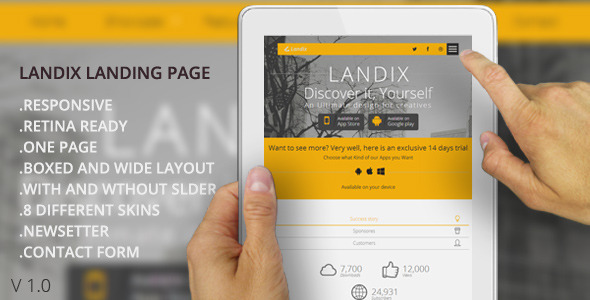 Landix | Responsive Retina Ready Landing Page
 TForest