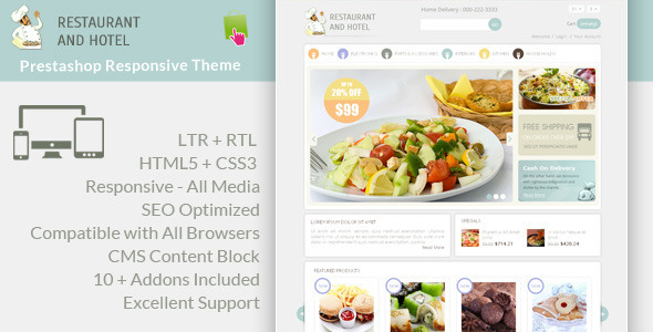 Restaurant - Prestashop Responsive Theme
 TForest
