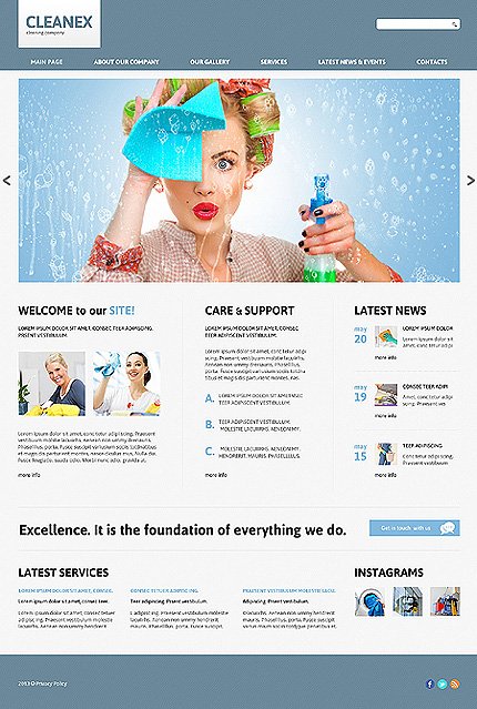 White Cleaning Joomla Template by Hinoriko TMT