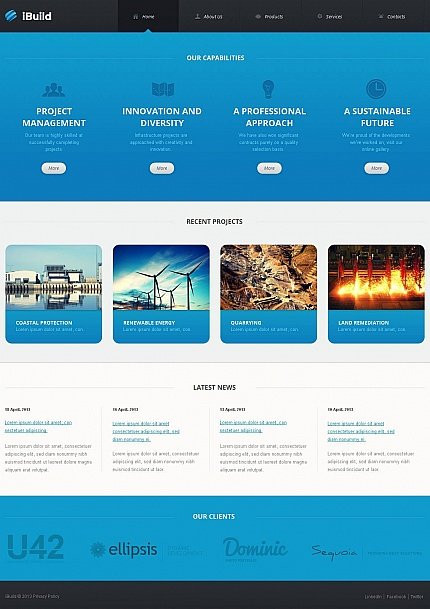 White & Cyan Moto CMS HTML Template by Astra Moto CMS HTML Templates TMT