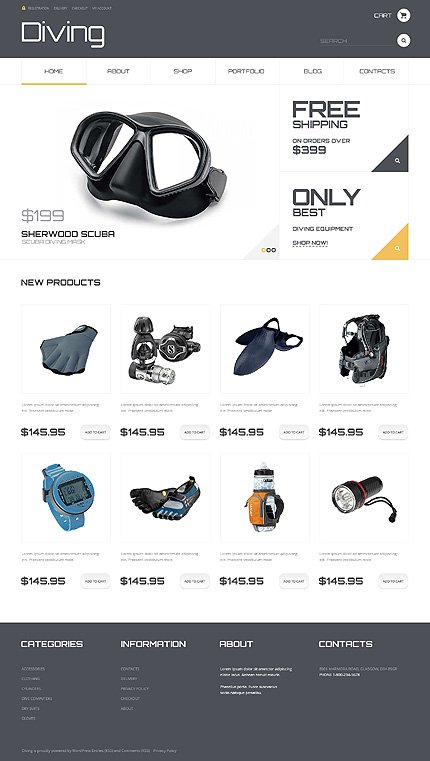 White WooCommerce Theme by Cowboy  TMT