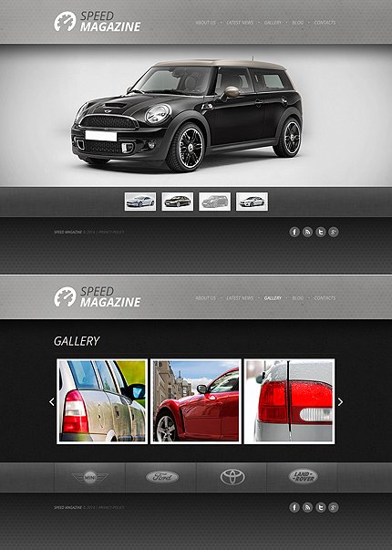 Black & Grey Moto CMS HTML Template by Ares Moto CMS HTML Templates TMT