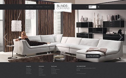 Black & Grey Window Decor PrestaShop Theme by Hermes TMT