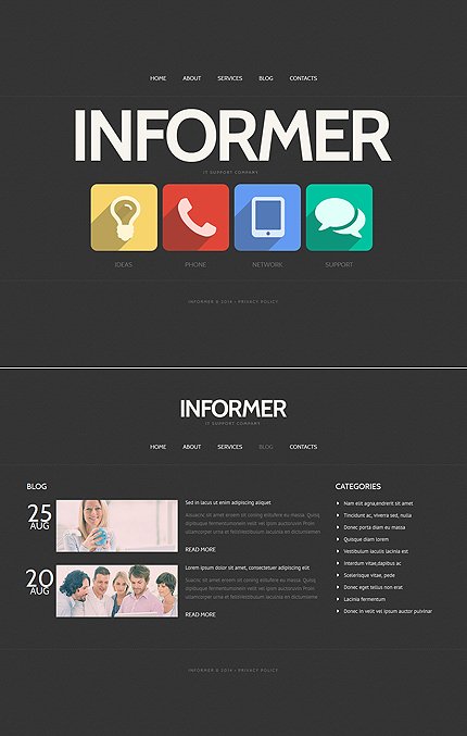 Black Moto CMS HTML Template by Cowboy TMT