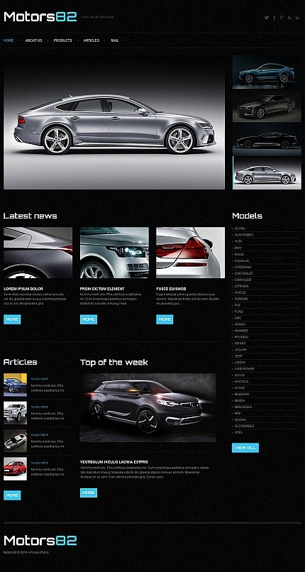 Black Moto CMS HTML Template by Cowboy Site Templates TMT