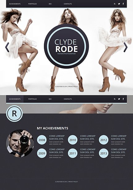 Black & White Moto CMS HTML Template by Ares TMT