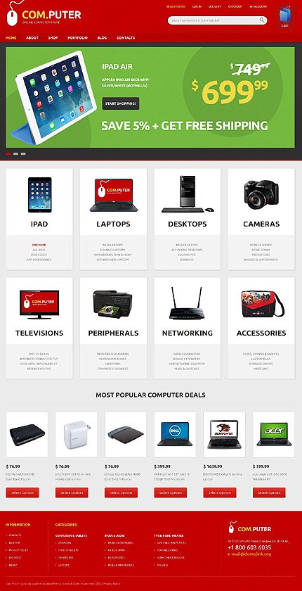 White Computer Store Jigoshop Theme by Bora TMT