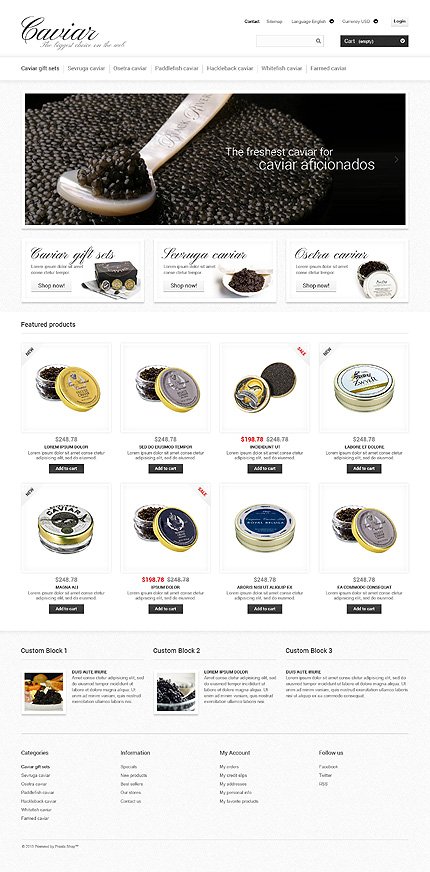 White Food Store PrestaShop Theme by Hermes TMT