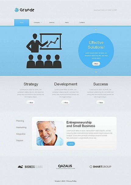 White & Grey Moto CMS HTML Template by Astra Moto CMS HTML Templates TMT