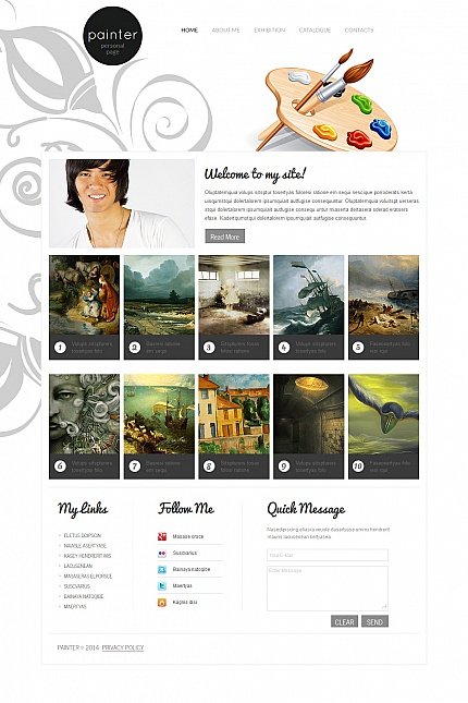 White Moto CMS HTML Template by Delta  TMT