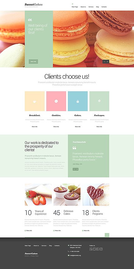White Sweet Shop Drupal Theme by Elza TMT
