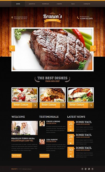 Black & Brown Moto CMS HTML Template by Ares Site Templates TMT