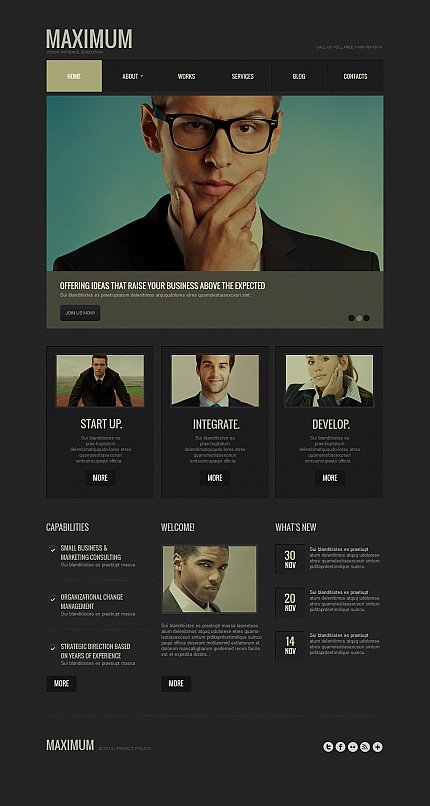Black Moto CMS HTML Template by Sawyer Site Templates TMT