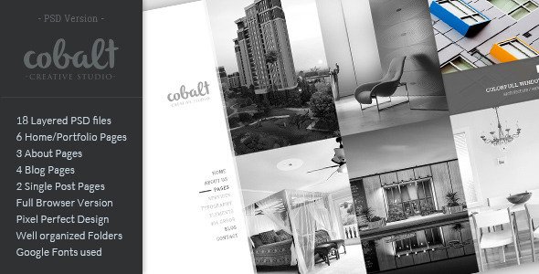 Cobalt - Creative Studio PSD Template
 FXTheme