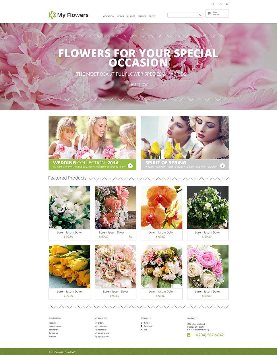 Flower Shop Responsive PrestaShop Theme TMT
