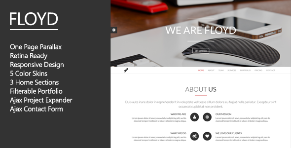 Floyd - One Page Parallax Theme
 FXTheme