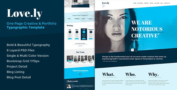 Love.ly - One Page Typographic Parallax PSD
 FXTheme