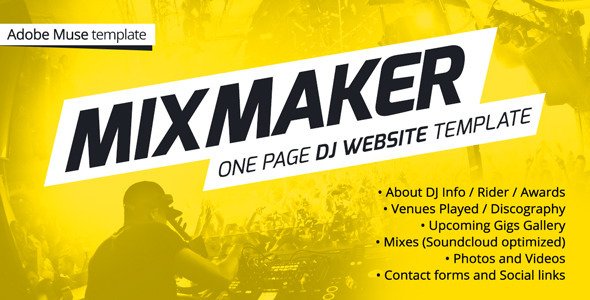 MixMaker - DJ Website Muse Template
 FXTheme